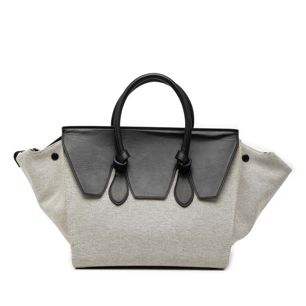 Celine Tie Knot Tote Canvas And Leather #326564C89B